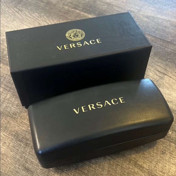 NEW Authentic Versace Black Sunglasses with Gold Accents w/ cleaning clo… - Picture 1 of 7